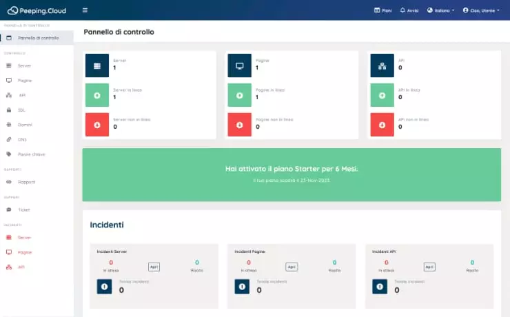 General dashboard